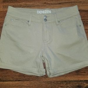 Denizen By Levi's Low Rise Khaki Denim Shorts